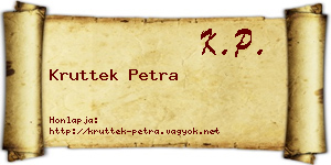 Kruttek Petra névjegykártya